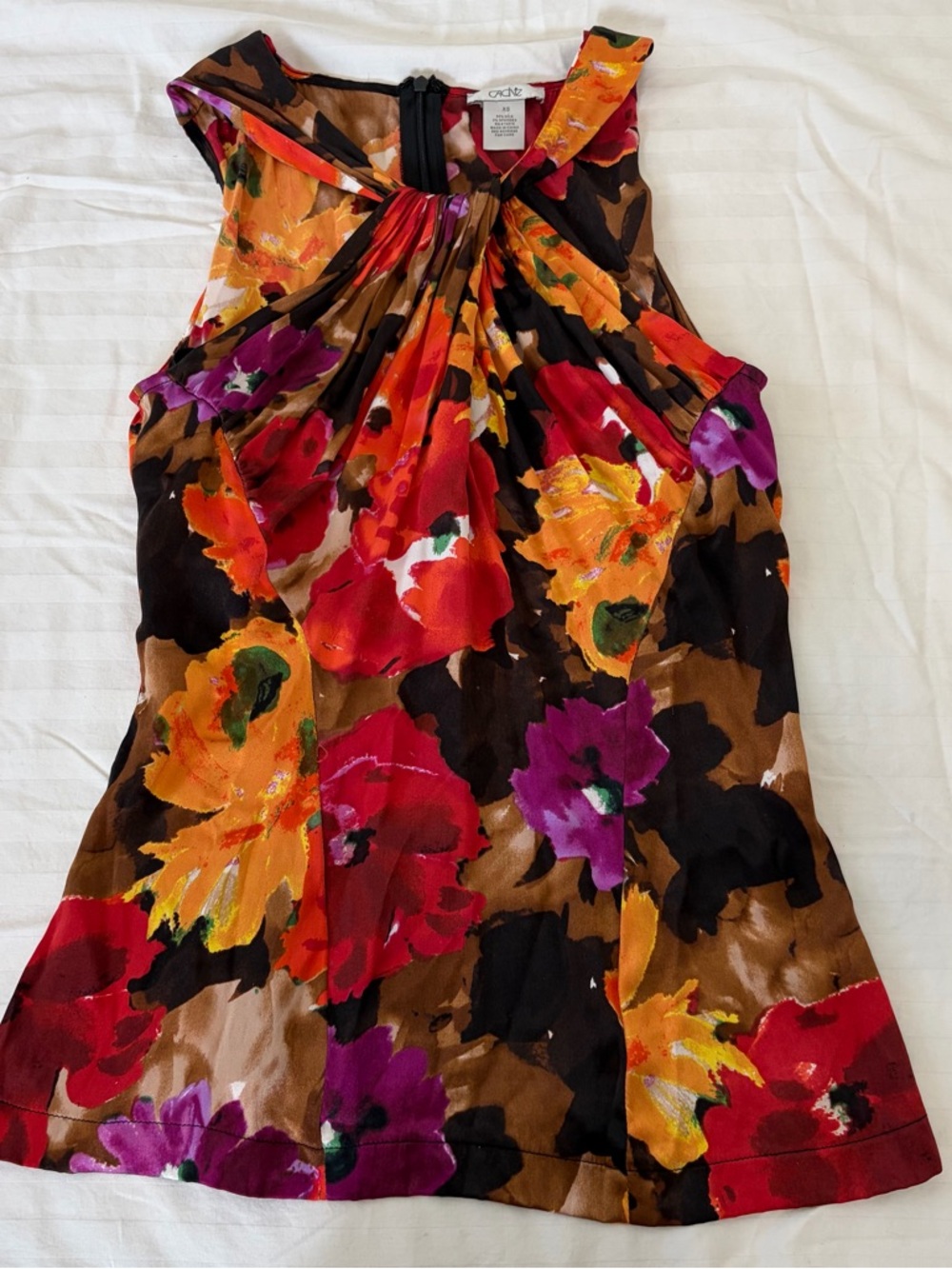 Cache Floral Silk Top